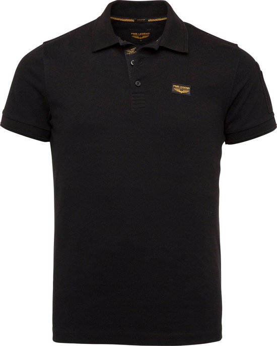 PME Legend - Polo Zwart - Modern-fit - Heren Poloshirt Maat XL