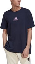 Adidas Nature Graphic T-shirt Met Korte Mouwen Blauw M Man