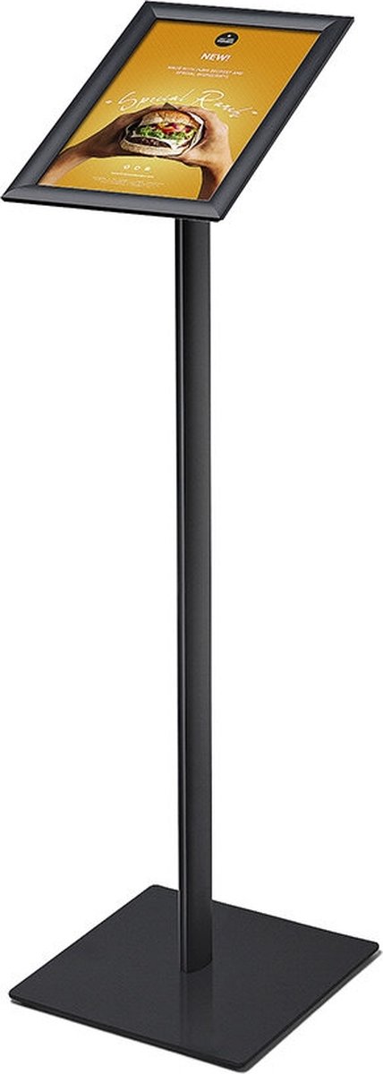 Menustandaard Design Standaard A4 Rechte Hoeken 25 mm Zwart - Syna MBA4G25C9005