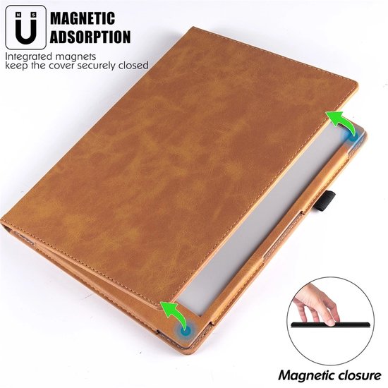 Luxe Staande Remarkable 2 hoes - Folio - Cover - Cognac PU leer van Luxe — afbeelding 5