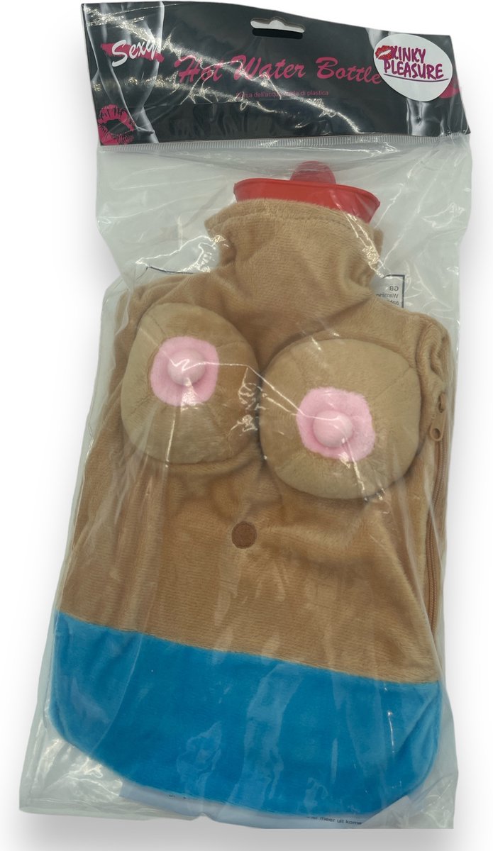 Goedkoopste Warm Water Kruik Met Grappige Sexy Sleeve Met Borsten Blauw