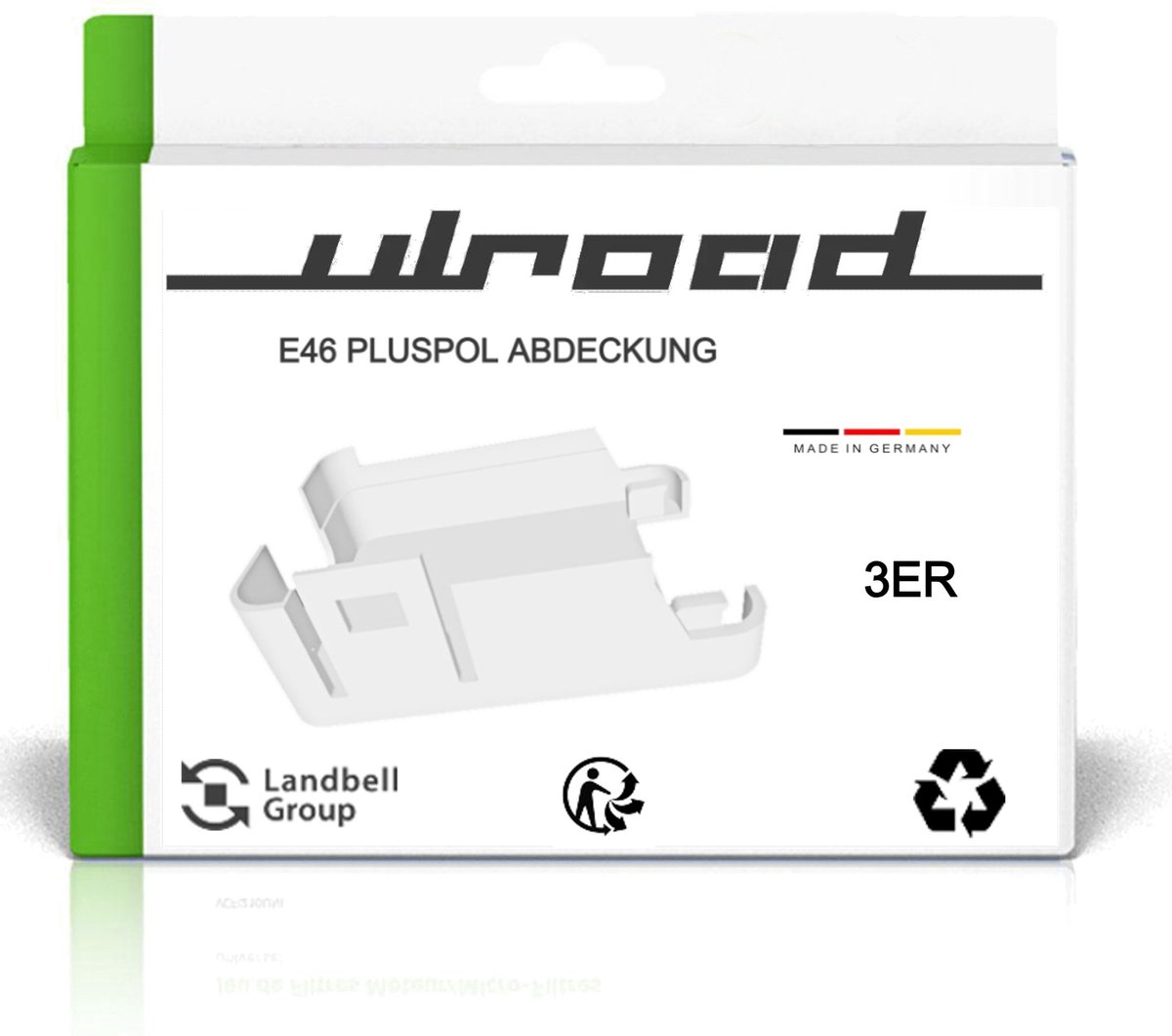 ULROAD reserveonderdeel afdekking geschikt voor BMW E46 overbruggingspool batterijpool pluspool afdekking deksel 