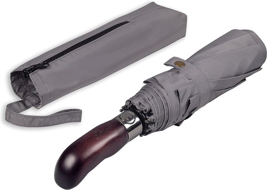 Paraplu met houten handvat en 102 cm polyesterdoek | Blokjes
