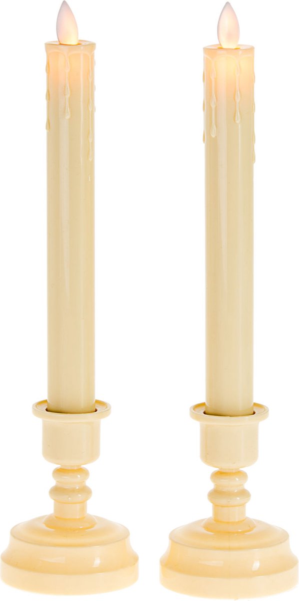 Led Shabbat Candles, Flickering Tapers, 5 hours timer. Gift Set.