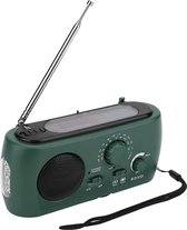 Timé Solar Noodradio - Survival Radio - Opwindbare Radio - Solar Opwindbaar - Noodpakket rampenrugzak - met Zaklamp en Powerbank