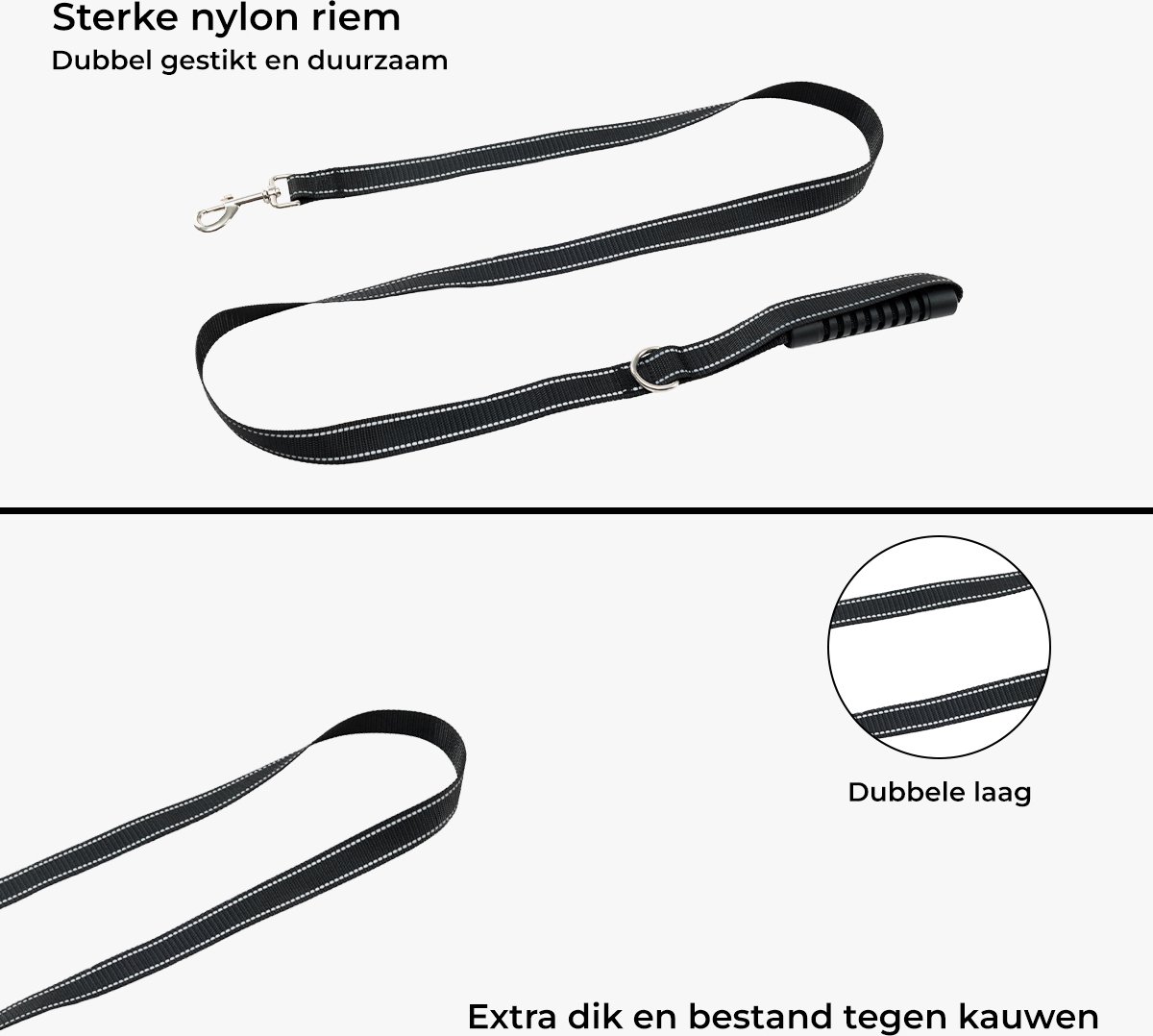 PoyPet Anti-trek hondentuig, reflecterend hondenharnas zonder wurgen