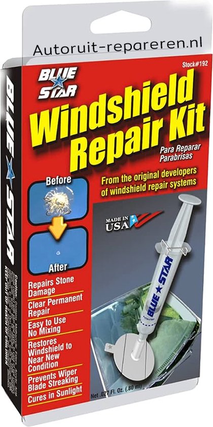 Autoruit Reparatie Kit - Autoruitschade repareren - Sterretje reparatie set - Zelf eenvoudig ruitschade repareren - DIY - Windshield repair kit - Geschikt voor alle auto voorruiten!
