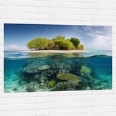 Muursticker - Koraal - Oceaan - Zee - Eiland - 120x80 cm Foto op Muursticker