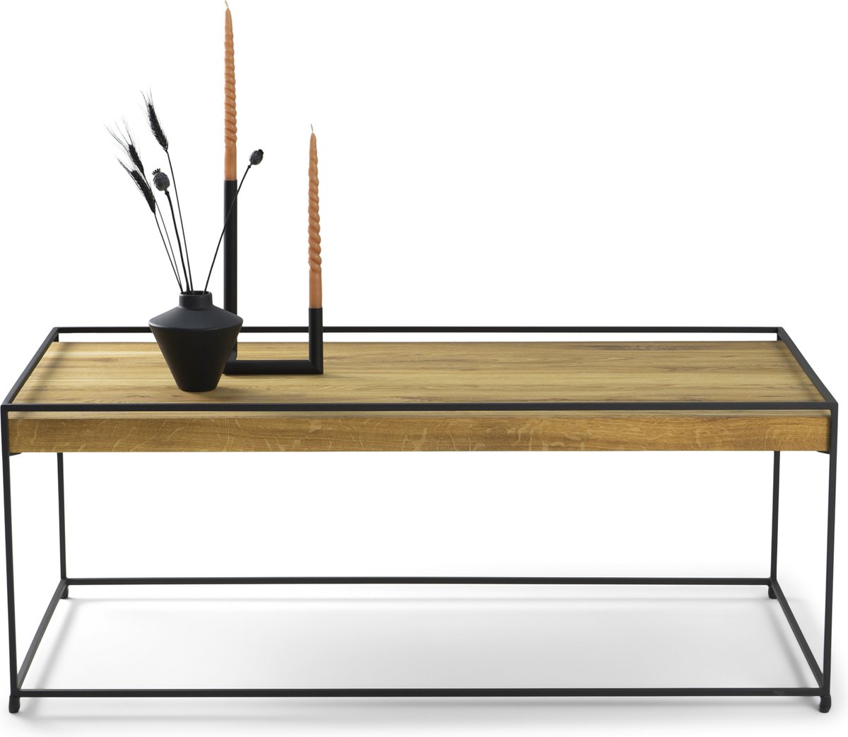 Torna Design THIN WOOD 120 Salontafel - Zwart / Eiken Naturel