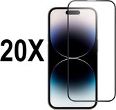Screenz® - Screenprotector geschikt voor iPhone 15 Plus/15 Pro Max- Tempered glass Screen protector geschikt voor iPhone 15 Plus /15 Pro Max - Beschermglas - Full cover - Glasplaatje - 20 stuks - Voordeelverpakking