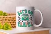 Mok Let's Go Travel - Travel - Gift - Cadeua - Wanderlust - Adventure - Explore - TravelGoals - Reizen - Avontuur - Ontdekken - Vakantie