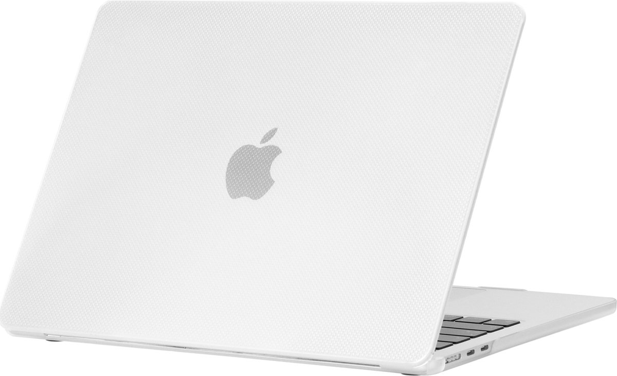 Mobigear Laptophoes geschikt voor Apple MacBook Air 15 Inch (2023-2025) Hoes Hardshell Laptopcover MacBook Case | Mobigear Dotted | Doorzichtig Hoesje MacBook Air 15 Inch (2023-2025) - Transparant - Model A2941 / A3114 / A3241