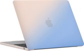 Mobigear - Laptophoes geschikt voor Apple MacBook Air 15 Inch (2023-2024) Hoes Hardshell Laptopcover MacBook Case | Mobigear Rainbow Matte - Blauw - Model A2941