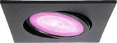 Ledmatters - Inbouwspot Zwart - Dimbaar - 5.7 watt - 350 Lumen - 2000-6500 Kelvin - Philips GU10 spot Hue White & Color - IP21 Stofdicht