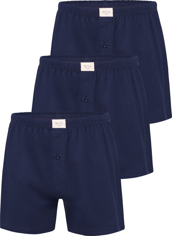 Phil & Co Wijde Boxershorts Jersey Stretch Effen 3-Pack