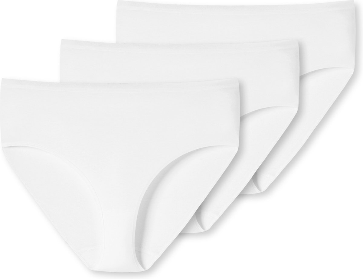 Uncover by Schiesser 3PACK Midi Slip Dames Onderbroek - wit