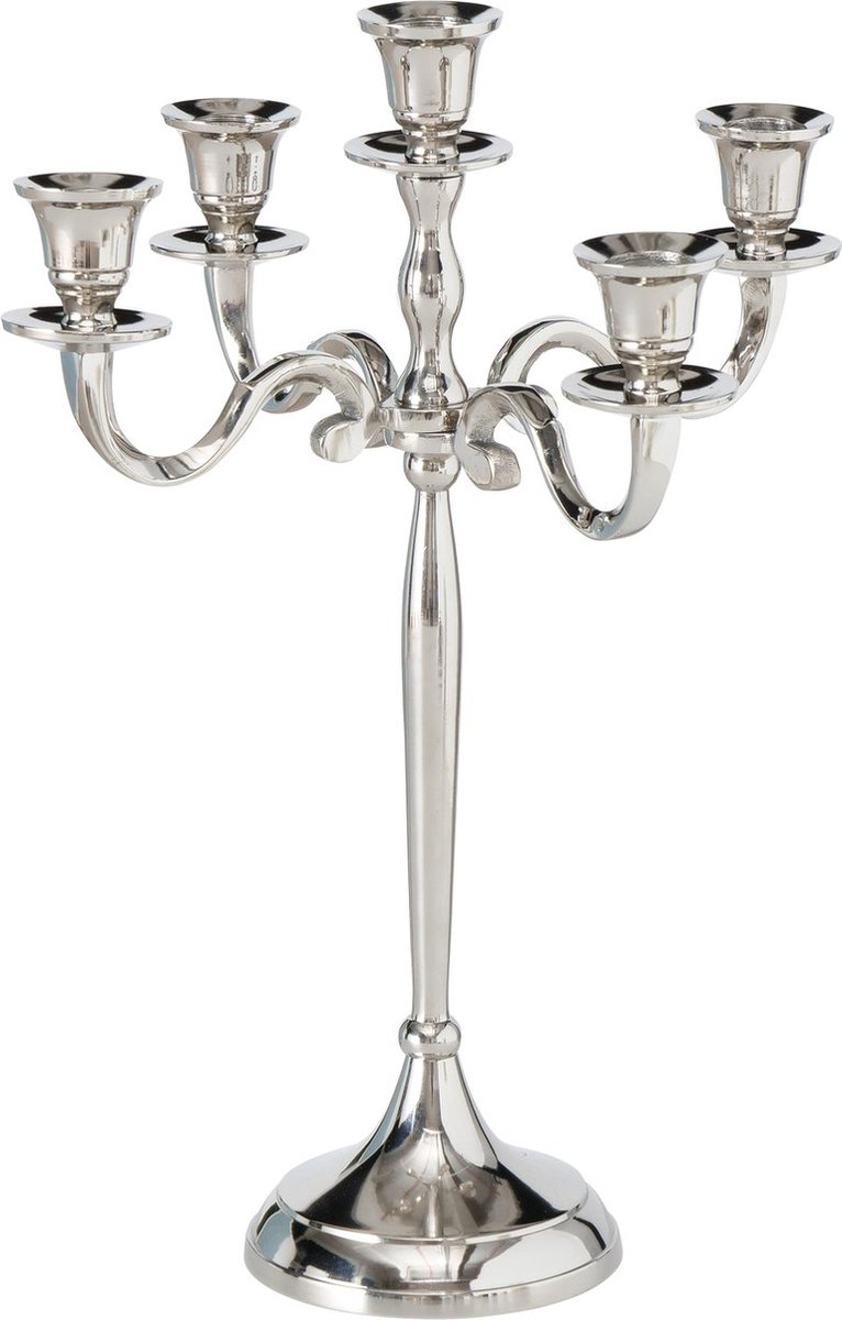 Boltze Victoria 5-armige Kandelaar 27x38 cm - Zilver