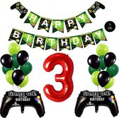 Snoes Mega Game Gamers Helium Verjaardags Ballonnen Feestdecoratie Red Cijfer Ballon nr 3