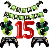 Snoes Mega Game Gamers Helium Verjaardags Ballonnen Feestdecoratie Red Cijfer Ballon nr 15