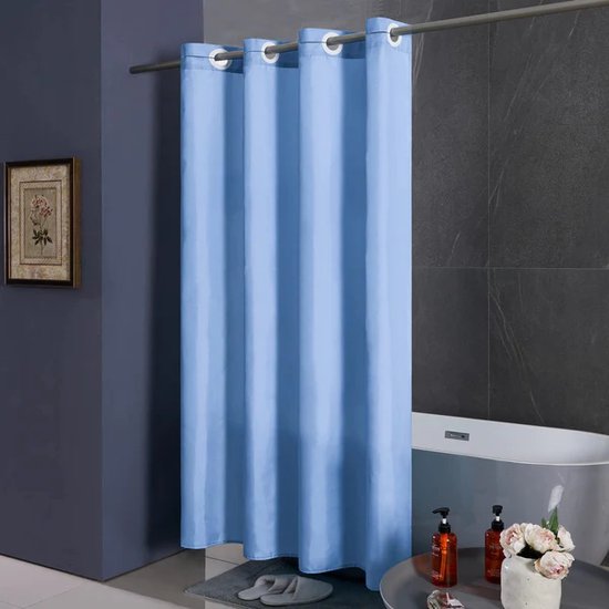 Furlinic Douchegordijn 180x200 Anti Schimmel Quick Dry met 12