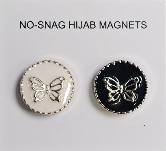 Fako Bijoux® - 2x Magnetische Broche - Hoofddoek Magneet - Sjaal - Hijab Accessoires - Abaya - 18mm - 2 Stuks - Butterfly