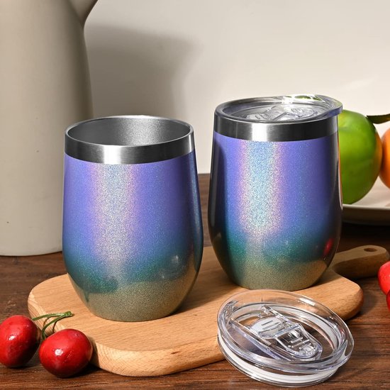 VENS LUEE 4 stuks roestvrijstalen pintbekers 350 ml