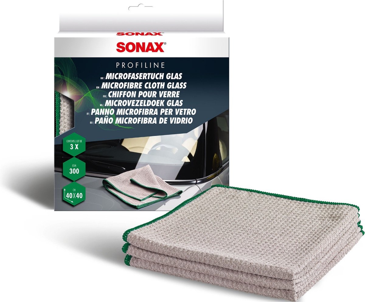 Goedkoopste SONAX Microvezel Glasdoek 40x40cm - 3 stuks