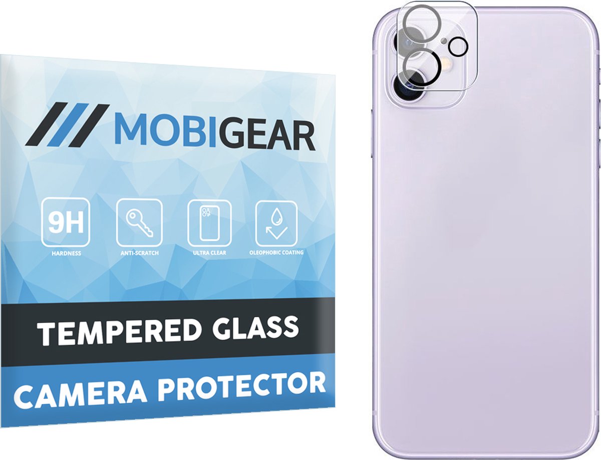 Mobigear Screenprotector geschikt voor Apple iPhone 11 Glazen | Mobigear Camera Protector - Case Friendly
