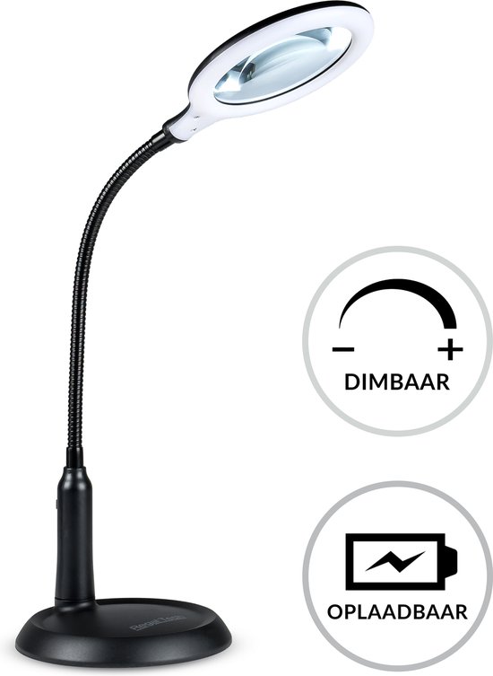 Lampe loupe Regal Tech - Lampe loupe avec éclairage LED - Lampe de lecture  - Lampe de