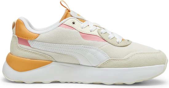 PUMA Runtamed Platform Dames Sneakers - Putty-PUMA White-Warm White-Clementine-Passionfruit - Maat 37.5