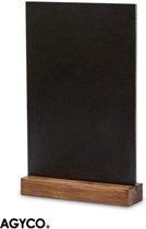 Krijtbord - schrijfbord - memobord - display - A5 - hout - 15x25cm - afwasbaar