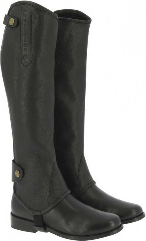 Chaps D'équitation Western Barnstable, Frangés, Daim Noir, Taille M - Manque Une Sangle (occasion)