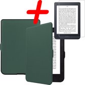 Hoes Geschikt voor Kobo Nia Hoesje Bookcase Cover Hoes Met Screenprotector - Hoesje Geschikt voor Kobo Nia Hoes Cover Case - Donkergroen