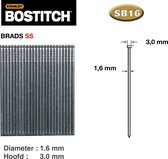 BOSTITCH Afwerknagel 16 Gauge NG50BI 1,6x50 mm RVS, 2500 stuks