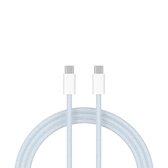 ShieldCase USB-C naar USB-C kabel geschikt voor Apple iPhone 15 Series - Samsung Oplaadkabel geschikt voor snellader & Datasynchronisatie - 1 Meter USB-C oplaadkabel - Stevig gevlochten nylon materiaal (blauw)