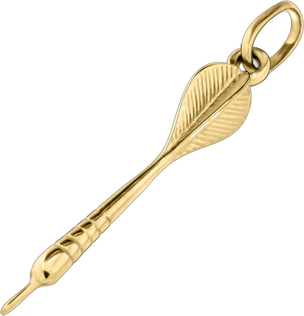 Juwelier Zwartevalk 14 karaat gouden dartpijl hanger - 14.101.033