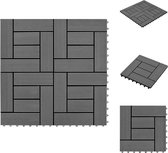 vidaXL Dalles de terrasse HKC - 30 x 30 cm - Grijs - 22 pièces - 2 m² - Sol