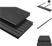 vidaXL Terrasplankenset HKC - Complete Accessoires - Afmeting- 220x14x2 cm - Patroon aan beide zijden - Vloer