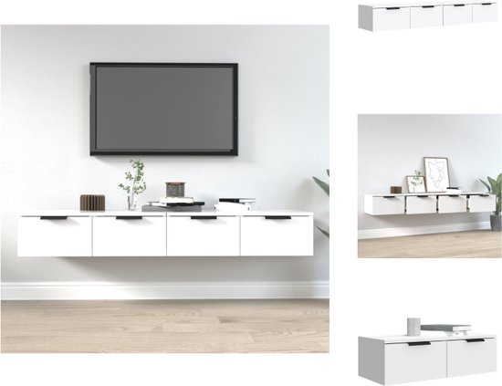 vidaXL Wandkasten met glazen deuren 2 st 68,5x37x35 cm grijs sonoma, opbergkast, tv-wandmeubel, zwevende kast, wandgemonteerde kast, wandmeubel