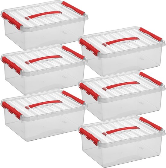 Sunware Q-Line Kerstbox met bakjes voor 125 kerstballen, transparant, rood, 38 liter Sunware Q-Line Kerstbox met bakjes voor 125 kerstballen, transparant, rood, 38 liter