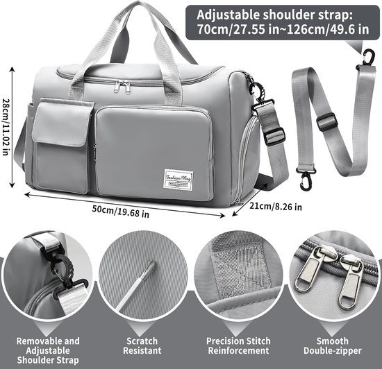 BAOSHA HB-23 Reistas van imitatieleer, grote weekendtas, sporttas, handbagage met schoenenvak, voor heren en dames, bruin, Casual BAOSHA HB-23 Reistas van imitatieleer, grote weekendtas, sporttas, handbagage met schoenenvak, voor heren en dames, bruin, Casual