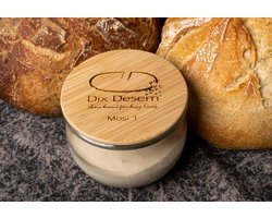 Dix Desem pot | glas met bamboe deksel en Dix Desem logo