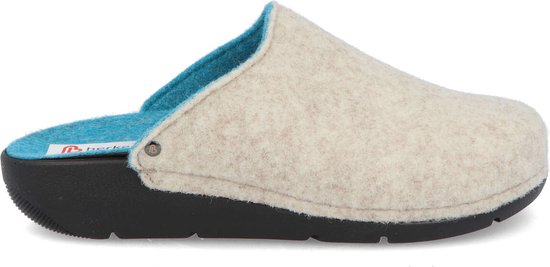 Berkemann Vivian Ecru pantoffel sloffen Maat 40 UK 6 5 licht grijs 01460 763 bol
