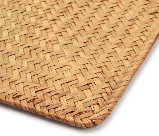 Wracra Afwasbare Geborduurde Placemats, 33 x 45 cm, Set van 4 Placemats, Hittebestendige Onregelmatige Wilg Rustieke Place mats voor Dining Holiday Parties en Dagelijks Gebruik