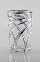 Waterglazen - Set van 12 stuks - 16CL - Waterglas - Drinkglazen - Luxe waterglazen - Zilveren design