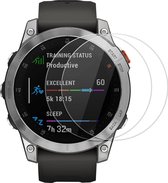 kwmobile 2x smartwatch screenprotectors geschikt voor Garmin EPIX - Gehard glas - Horloge glas bescherming - Smartwatch bescherming