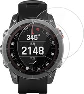 kwmobile 2x smartwatch screenprotectors geschikt voor Garmin Fenix 7 - Gehard glas - Horloge glas bescherming - Smartwatch bescherming