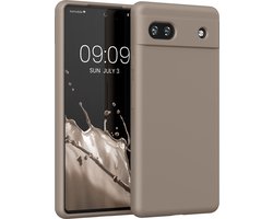 kwmobile telefoonhoesje geschikt voor Google Pixel 6a - Hoesje met siliconen coating - Smartphone case in taupe