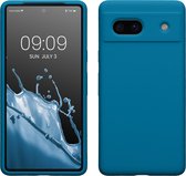 kwmobile telefoonhoesje geschikt voor Google Pixel 7a - Hoesje met siliconen coating - Smartphone case in Caribisch blauw