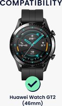 kwmobile 2x smartwatch screenprotectors geschikt voor Huawei Watch GT2 (46mm) - Gehard glas - Horloge glas bescherming - Smartwatch bescherming